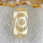 Natural Powerful Tibetan Old Oily Agate 3 Eyes Dzi Bead Heavenly Master (Tian Zhu) 三眼天诛 3.05g 20.1 by 10.2mm - Huangs Jadeite and Jewelry Pte Ltd