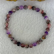 Natural Super 7 Beads Bracelet 10.46g 16.5cm 6.3mm 31 Beads - Huangs Jadeite and Jewelry Pte Ltd