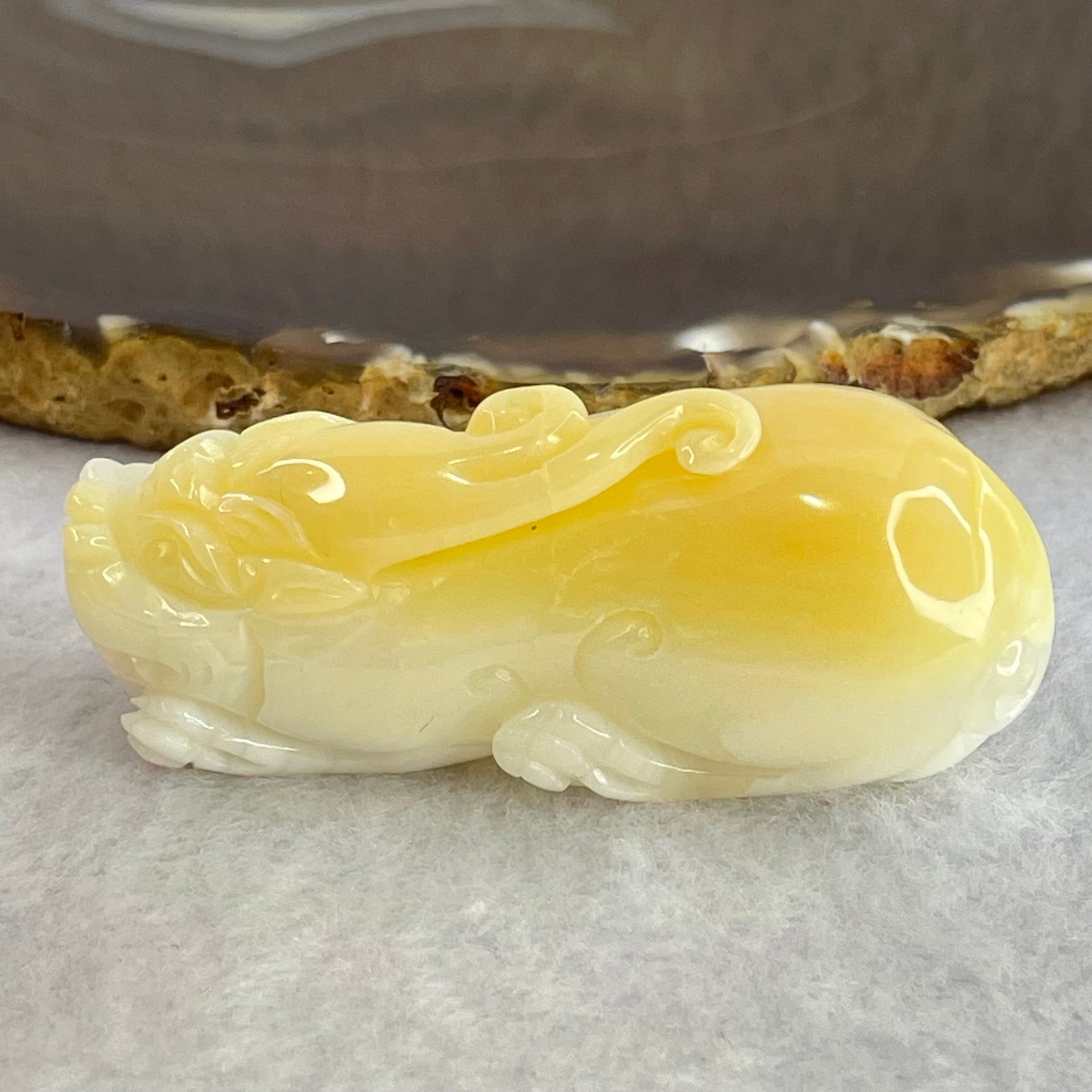 Natural Tridacna Shell Pixiu Pendant 57.43g 61.6 by 24.7 by 26.7mm - Huangs Jadeite and Jewelry Pte Ltd