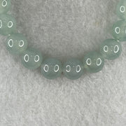 Type A Natural Sky Blue Jadeite Beads Bracelet 30.49g 15.5cm 9.6mm 20 Beads - Huangs Jadeite and Jewelry Pte Ltd