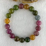 Very Good Natural Tourmaline Crystal Beads Bracelet 22.64g 14cm 9.2mm 19Beads - Huangs Jadeite and Jewelry Pte Ltd