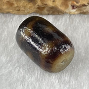 Natural Powerful Tibetan Old Oily Agate 3 Eyes Dzi Bead Heavenly Master (Tian Zhu) 三眼天诛 1.66g 12.9 by 8.8mm - Huangs Jadeite and Jewelry Pte Ltd