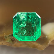 Natural Colombia Green Emerald (Beryl) Cut-Cornered Rectangular step cut 0.86ct 5.6 by 5.2 by 4.3mm - Huangs Jadeite and Jewelry Pte Ltd