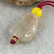 Natural Type A Light Brownish-Red Jadeite Pixiu Charm | Wealth-Attracting Mythical Beast & Protection Talisman (2.39g | 15.6 x 11.6 x 5.5mm) - Huangs Jadeite and Jewelry Pte Ltd