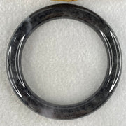 Type A Semi Translucent Wuji Black Grey Jadeite Bangle 50.42g Internal Diameter 55.8mm 9.6 by 10.6mm (No Visible Line) - Huangs Jadeite and Jewelry Pte Ltd