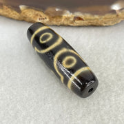 Natural Powerful Tibetan Old Oily Agate 7 Eyes Dzi Bead Heavenly Master (Tian Zhu) 七眼天诛 11.03g 39.4 by 13.3mm - Huangs Jadeite and Jewelry Pte Ltd