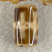 Natural Powerful Tibetan Old Oily Agate Patina Guiren Tairen Human Dzi Bead Totem Amulet Heavenly Master (Tian Zhu) 贵人天诛 4.90g 19.5 by 11.8mm - Huangs Jadeite and Jewelry Pte Ltd