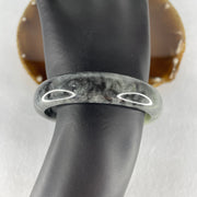 Certified Natural Type A Wuji Grey with Light Green Spot Jadeite Bangle 53.527g Internal Diameter 57.7mm 14.2 by 7.4mm (Very Slight Internal Lines) - Huangs Jadeite and Jewelry Pte Ltd