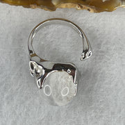 Natural-White-Phantom-Quartz-Bead-in-S925-Sliver-Ring-7.63g-13.2-by-11.0mm-US-7-HK-15