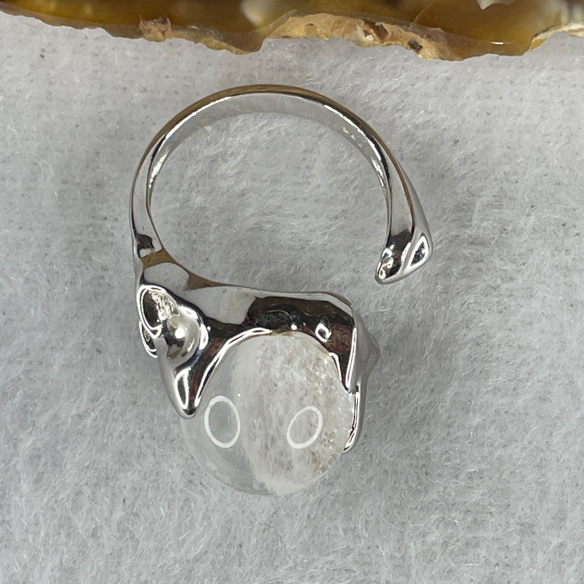 Natural-White-Phantom-Quartz-Bead-in-S925-Sliver-Ring-7.63g-13.2-by-11.0mm-US-7-HK-15
