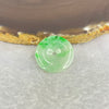 Type A Spicy Green Ping An Kou Jadeite 3.21g by 22.6 by 3.1mm - Huangs Jadeite and Jewelry Pte Ltd