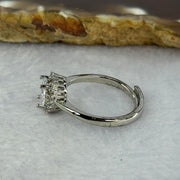 Cubic Zirconia in S925 Sliver Ring (Adjustable Size) 2.22g 6.8 by 5.2 by 3.8mm - Huangs Jadeite and Jewelry Pte Ltd
