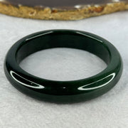 Type A Dark Green Jadeite Bangle Internal Diameter 55.0mm 56.42g 12.8 by 8.7mm (Slight Internal Line) - Huangs Jadeite and Jewelry Pte Ltd