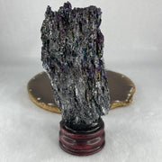 Natural-Black-Moissanite-Rough-Display-with-Wooden-Stand-363.38g-66.5-by-52.2-by-141.5mm