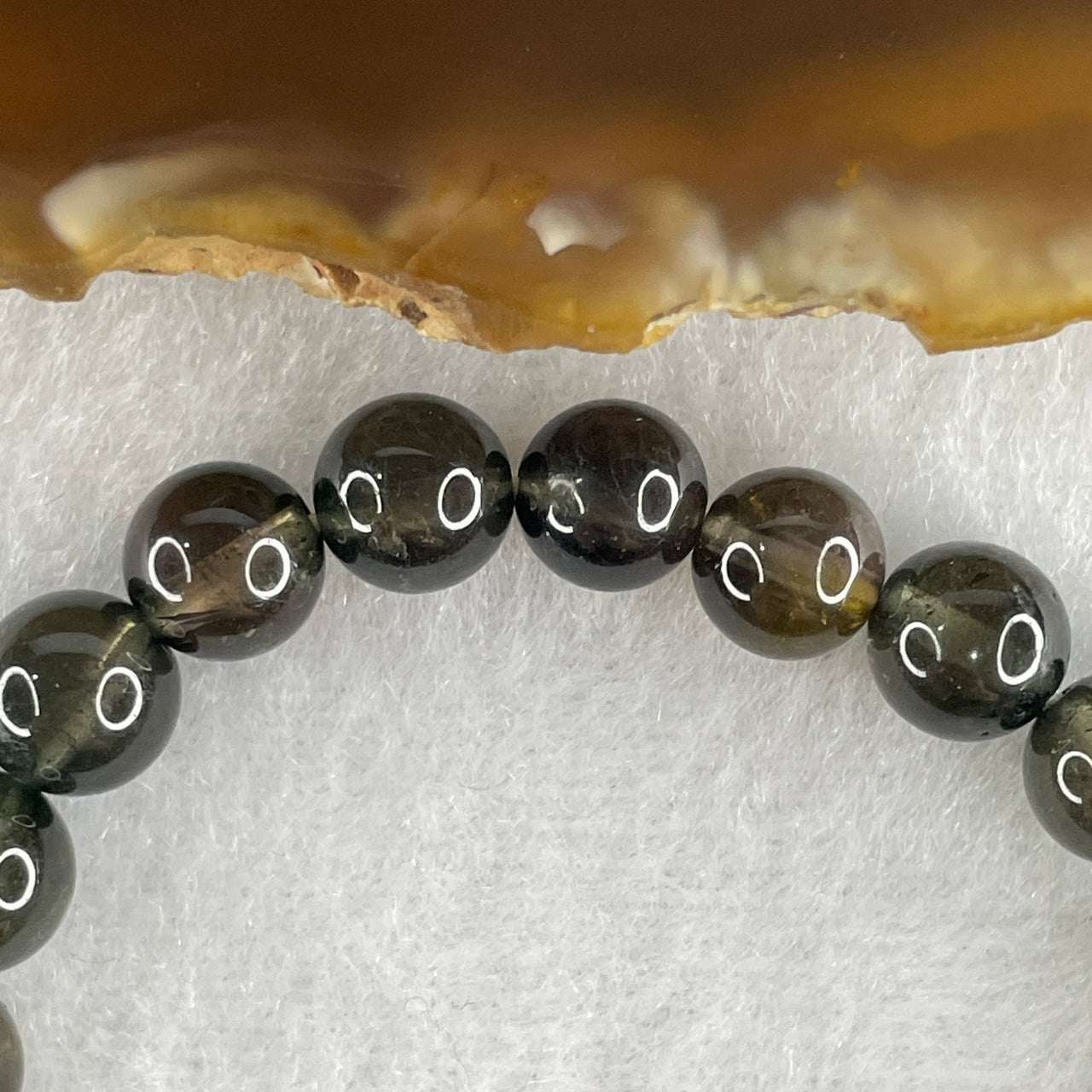 Very Good Natural Green Tourmaline Crystal Beads Bracelet 13.38g 13.5cm 7.2mm 23Beads