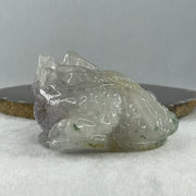 Natural White with Blue and Brown Spots Agate with Amethyst 3 Legged Toast Display 410.5g 111.0 by 84.0 by 50.0mm - Huangs Jadeite and Jewelry Pte Ltd