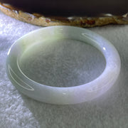 Type A Natural Jelly Light Green Light Lavender Jadeite Bangle 53.06g Inner Diameter 58.5mm 9.9 by 9.5mm (Internal Lines) - Huangs Jadeite and Jewelry Pte Ltd