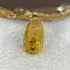 Good Grade Natural Golden Rutilated Quartz Crystal Lulu Tong Barrel 天然金顺发晶水晶露露通桶 
5.84g 10.9 by 12.6mm - Huangs Jadeite and Jewelry Pte Ltd