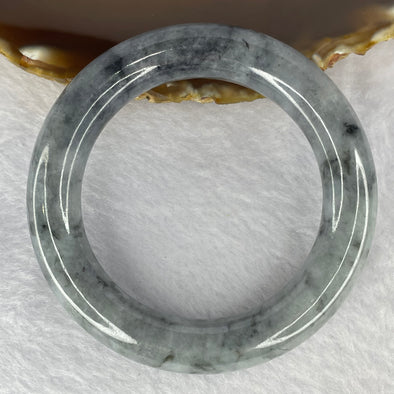 Type A Grey Wuji Piao Hua Jadeite Bangle 87.65g 13.8 by 12.6 mm Internal Diameter 54.2 mm (Very Very Fine Small Internal Lines) - Huangs Jadeite and Jewelry Pte Ltd