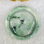 Type A Green Lavender with Green Piao Hua Jadeite Baby Bangle and Ping An Kou Donut Set 39.89g 6.5 by 6.0mm 42.7 by 6.6mm (very Slight Internal Line) - Huangs Jadeite and Jewelry Pte Ltd