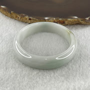 Natural Type A Faint Green Faint Lavender Jadeite Oval Bangle 39.13g Inner Diameter 54.4mm 12.5 by 6.5mm (Very Very Slight Internal Lines) - Huangs Jadeite and Jewelry Pte Ltd
