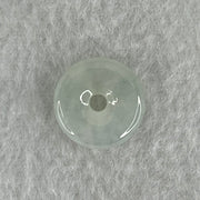 Type A Icy Sky Blue Jadeite Ping An Kou Donut Charm Pendant 2.16g 14.4 by 4.7mm - Huangs Jadeite and Jewelry Pte Ltd