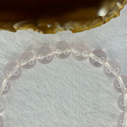 Natural Rose Quartz Beads Bracelet 天然玫瑰石英珠手链 23.36g 16.5cm 9.4mm 21 Beads - Huangs Jadeite and Jewelry Pte Ltd