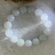Good Grade Type A Jelly Lavender Jadeite Beads Bracelet 58.50g 16.5cm Diameter 13.4mm 15 Beads - Huangs Jadeite and Jewelry Pte Ltd