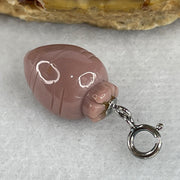 Natural Pink Gobi Agate Carrot Charm 2.28g 16.0 by 10.7mm - Huangs Jadeite and Jewelry Pte Ltd