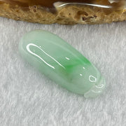Type A Faint Lavender Green with Apple Green Vein Jadeite Melon Pendant 5.52g 31.0 by 12.4 by 7.2mm - Huangs Jadeite and Jewelry Pte Ltd