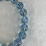 Good Grade Natural Blue Topaz Beads Bracelet 36.55g 15cm 10.3mm 19 Beads - Huangs Jadeite and Jewelry Pte Ltd