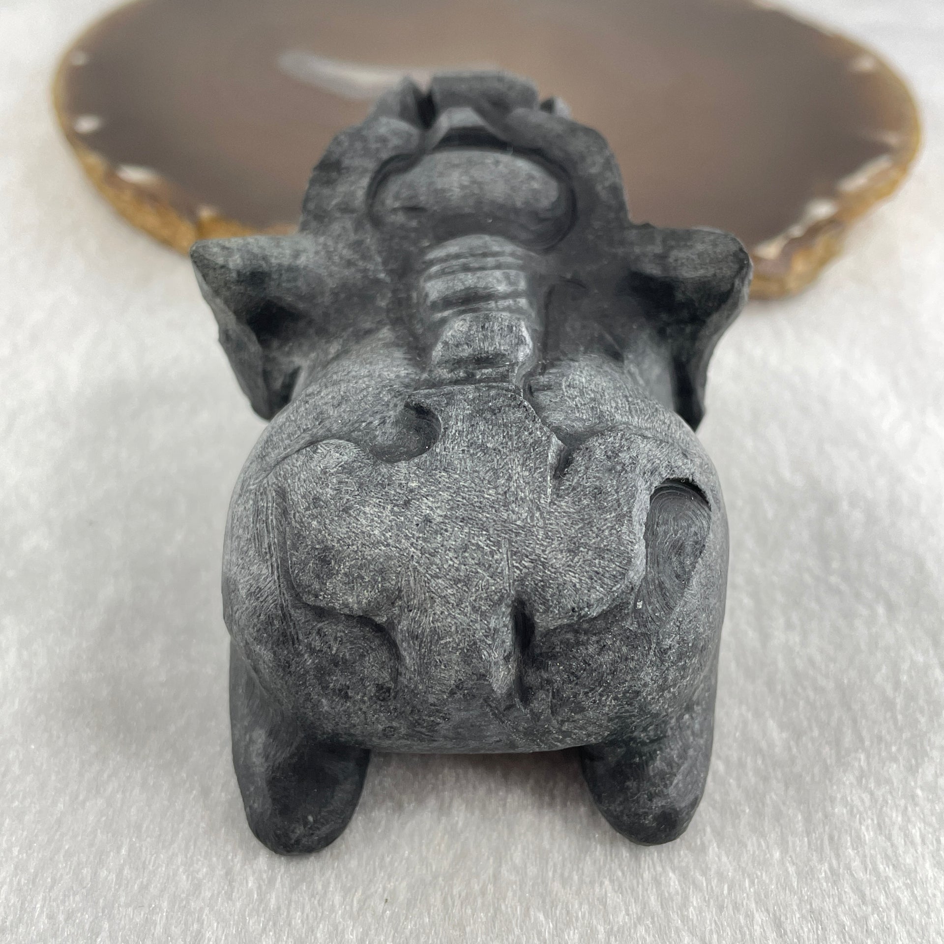 Rare Natural Tibetan Meteorite Tektite Pixiu Display 368.5g 93.0 by 58.7 by 44.8mm - Huangs Jadeite and Jewelry Pte Ltd