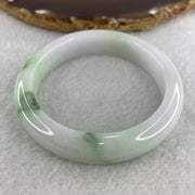 Natural Type A Light Lavender with Apple Green Piao Hua Jadeite Bangle 59.53g Inner Diameter 55.1mm 12.8 by 8.5mm (Close to Perfect) - Huangs Jadeite and Jewelry Pte Ltd