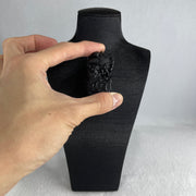 Certified Natural Type A Black Omphacite Jadeite Pixiu pair Pendant Each About 63.02g 51.2 by 29.4 by 21.0mm And 64.42g 48.5 by 28.1 by 22.7mm - Huangs Jadeite and Jewelry Pte Ltd