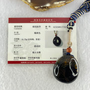 Natural Medicine Flower Amber Pendant 16.72g 36.2 by 32.5 by 17.5mm - Huangs Jadeite and Jewelry Pte Ltd