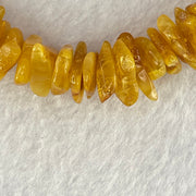 Natural Beeswax Raw Stone Irregular Beads Bracelet 天然蜜蜂蜡原石手链 17.97g 17cm 12.5 by 9.2 by 5.3mm 12.9 by 9.3 by 4.5mm 55pcs - Huangs Jadeite and Jewelry Pte Ltd