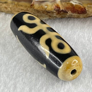 Natural Powerful Tibetan Old Oily Agate Double Noble Patina Guiren Tairen Human Dzi Bead Totem Amulet Heavenly Master (Tian Zhu) 双贵人天诛 9.93g 37.7 by 12.9mm - Huangs Jadeite and Jewelry Pte Ltd
