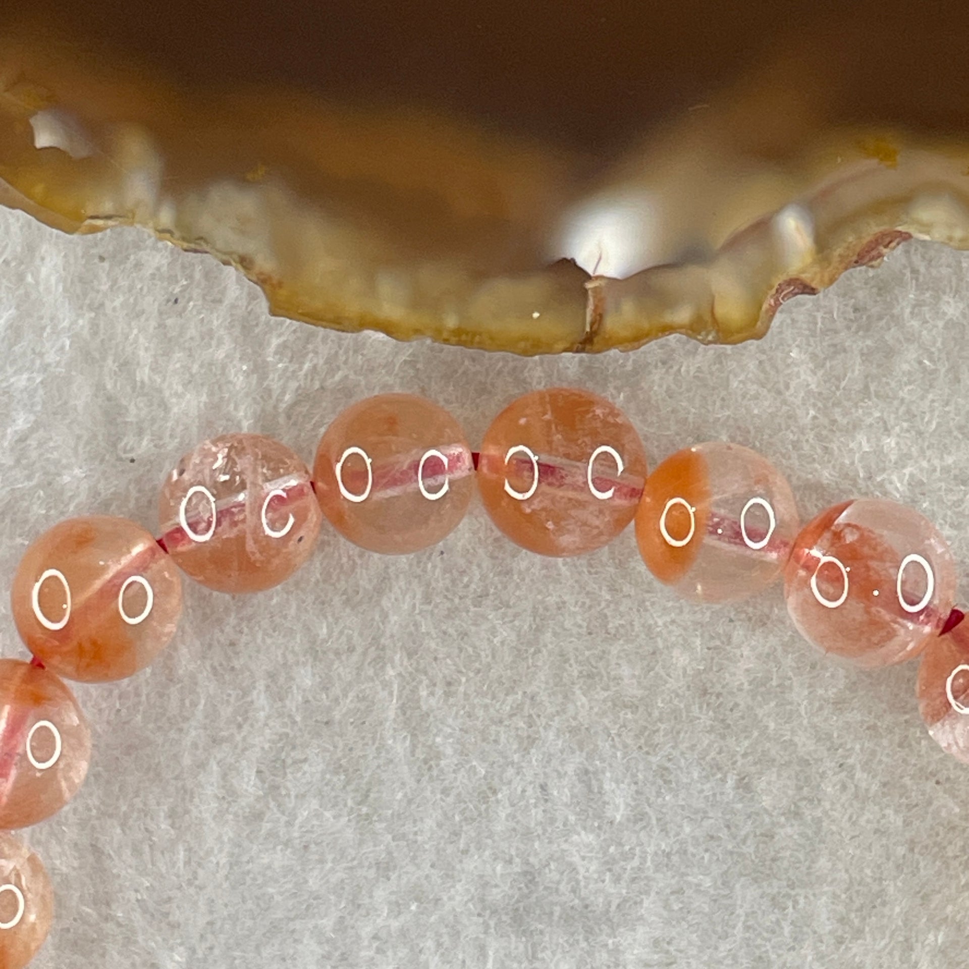 Natural Ferruginous Quartz Bracelet 17.08g 15cm 8.3mm 23 Beads - Huangs Jadeite and Jewelry Pte Ltd