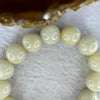 Type A Light Yellow Jadeite Beads Bracelet 70.07g 14.1 mm 15 Beads - Huangs Jadeite and Jewelry Pte Ltd