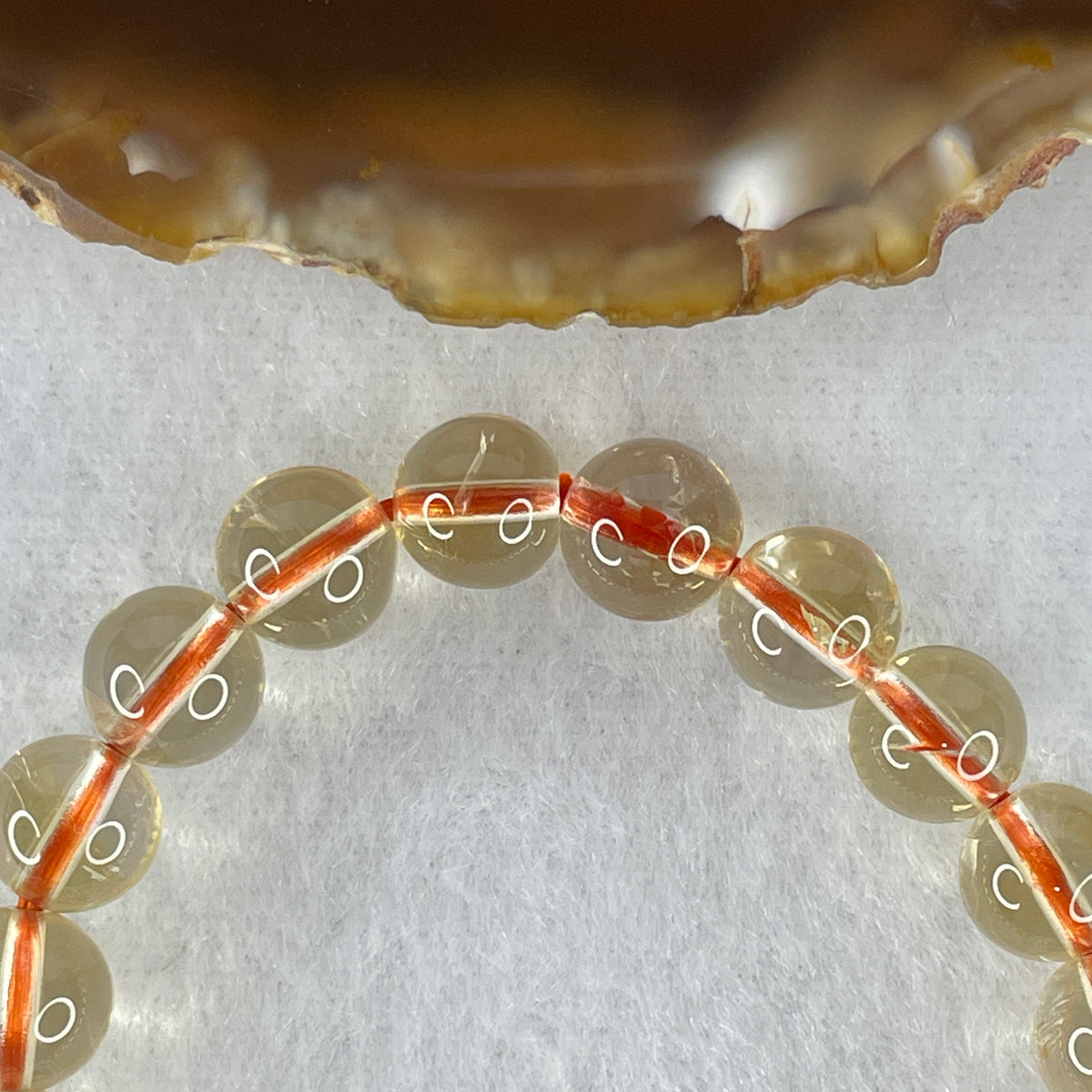 Certified Above Average Grade Natural Yellow Citrine Crystal Beads Bracelet | 8.2mm Golden Merchant's (17.12g | 15cm Wrist Sizing | 23 Beads)