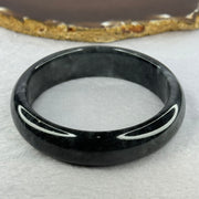 Type A Wuji Greyish Black Jadeite Bangle 72.38g Internal Diameter 60.4mm 16.2 by 8.4mm (Close to Perfect) - Huangs Jadeite and Jewelry Pte Ltd