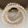 Type A Semi Icy Pink Jadeite Beads Necklace 98 Beads 7.2mm 58.28g - Huangs Jadeite and Jewelry Pte Ltd