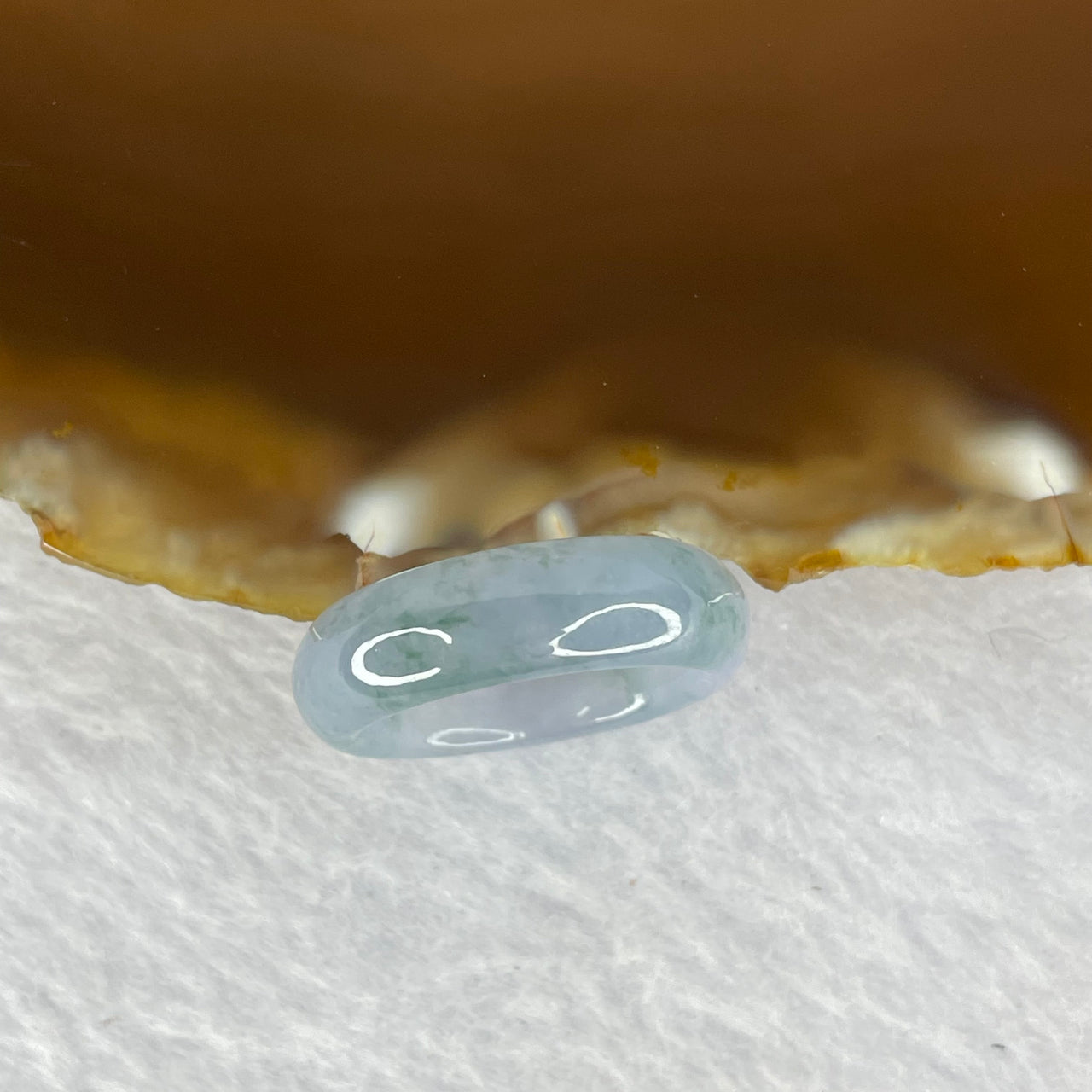 Type A Semi Icy Blueish Lavender and Green Piao Hua Jadeite Ring 3.68g 6.5 by 3.8 mm US 5.75 / HK 12.5 (Close to Perfect) - Huangs Jadeite and Jewelry Pte Ltd