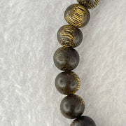 Natural Wild Vietnam Lu Qi Nan Agarwood Beads Bracelet 天然野生越南鹿其南沉香珠手镯 6.70g 16.5cm 9.0mm 25 Beads - Huangs Jadeite and Jewelry Pte Ltd