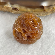 Certified Natural Type A Reddish Brown Jadeite Dragon Charm 7.59g 18.2 by 17.9 by 15.2mm - Huangs Jadeite and Jewelry Pte Ltd
