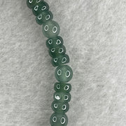 Natural Type A Semi Icy Blueish Green Jadeite Donut Beads Bracelet 8.59g 15cm 5.0mm 56Beads - Huangs Jadeite and Jewelry Pte Ltd