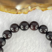 Natural Indian Small Leaf Zitan Rose Wood Beads Bracelet 天然小叶紫檀手链 7.16g 14.5cm 8.2mm 22 Beads - Huangs Jadeite and Jewelry Pte Ltd