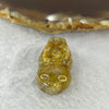 Above Average Grade Natural Golden Rutilated Quartz Pixiu Charm for Bracelet 天然金发水晶貔貅 7.53g 25.5 by 15.5 by 11.0mm - Huangs Jadeite and Jewelry Pte Ltd