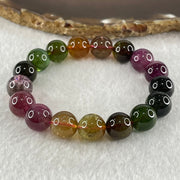 Good Grade Natural Tourmaline Crystal Bracelet 电气石 34.73g 15.5cm 10.9mm 17 Beads - Huangs Jadeite and Jewelry Pte Ltd