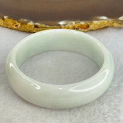 Type A Faint Lavender Green Jadeite Bangle Internal Diameter 55.3mm 61.24g 17.3 by 7.2mm (Internal Lines) - Huangs Jadeite and Jewelry Pte Ltd